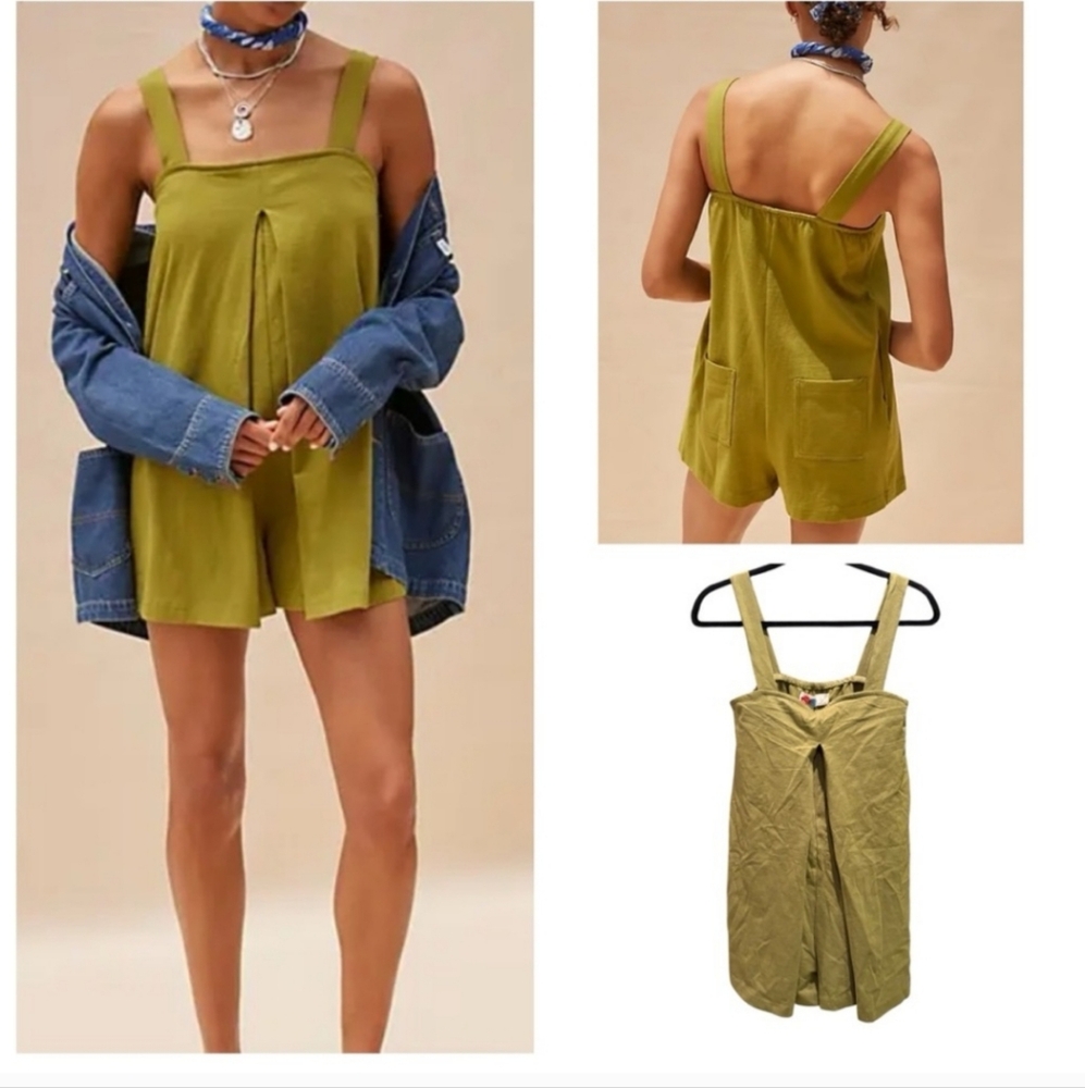 Free People Beach Romper Green